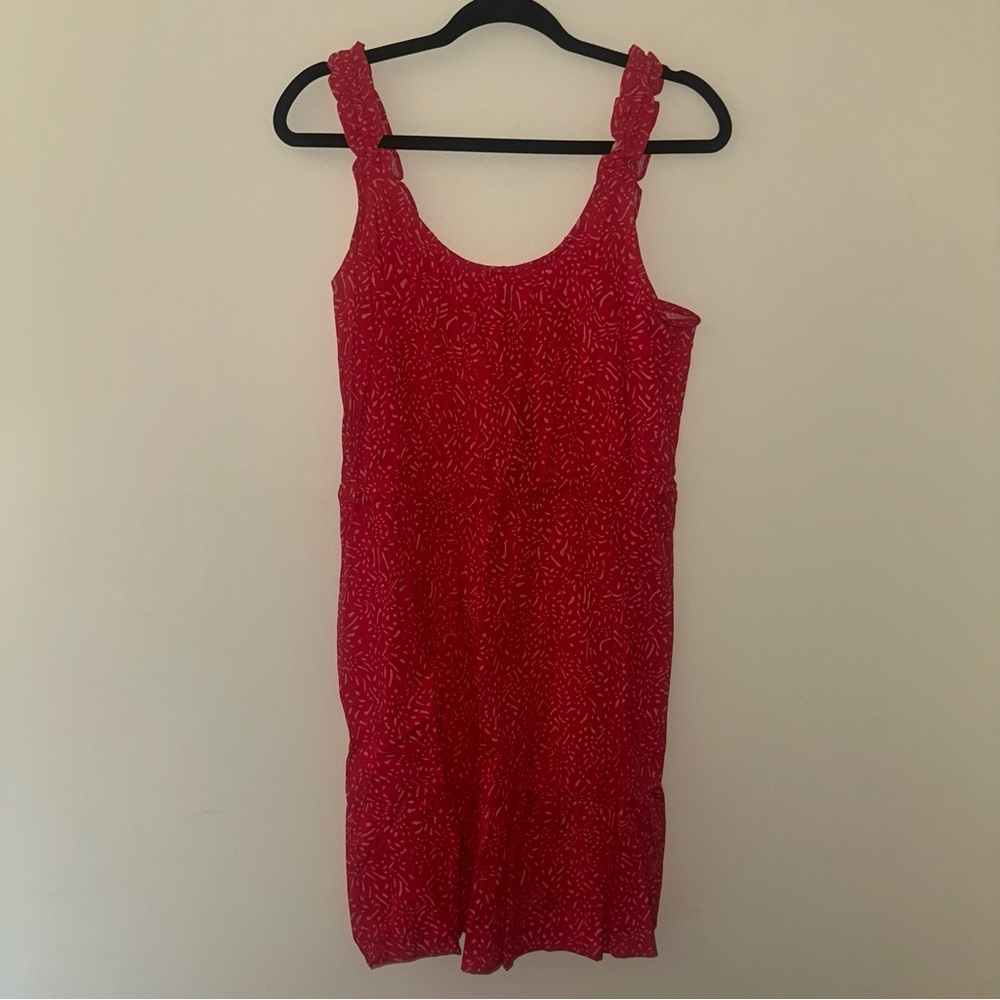 NWT Banana Republic Red Sheath Midi Dress Scoop Neck Sleeveless